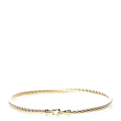 David Yurman 18K Yellow Gold 3mm Cable Buckle Bracelet 1 of 6