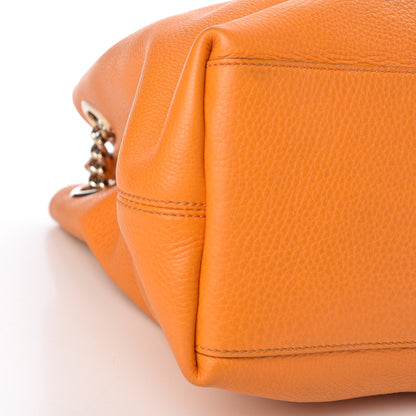 Gucci Pebbled Calfskin Medium Soho Chain Shoulder Bag Curcuma 9 of 12