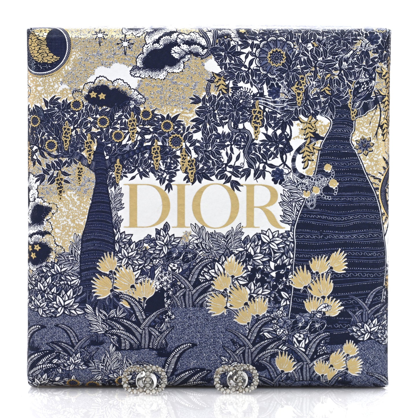 Crystal Clair D Lune Earrings Silver