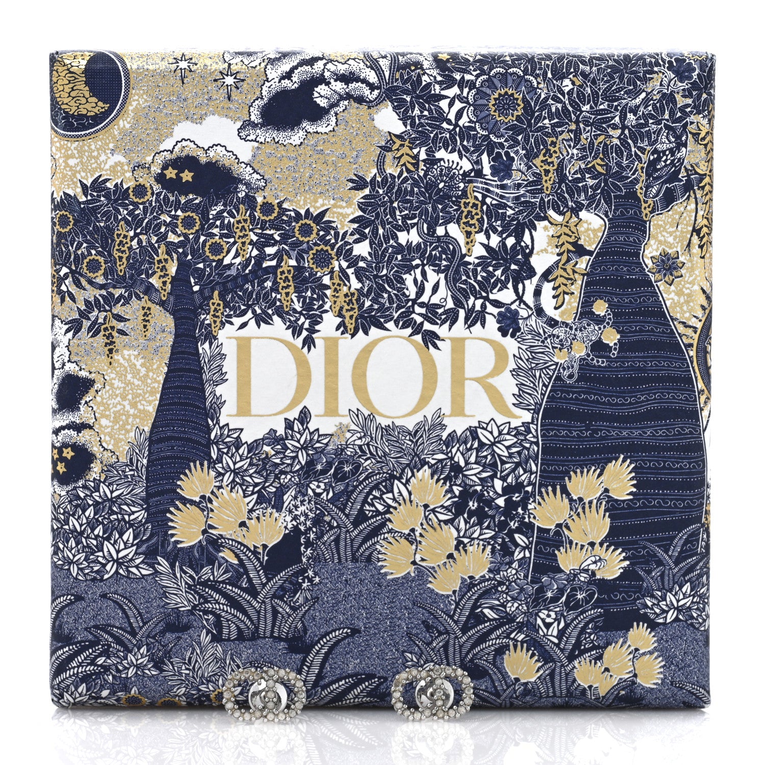 Christian Dior Crystal Clair D Lune Earrings Silver 4 of 4