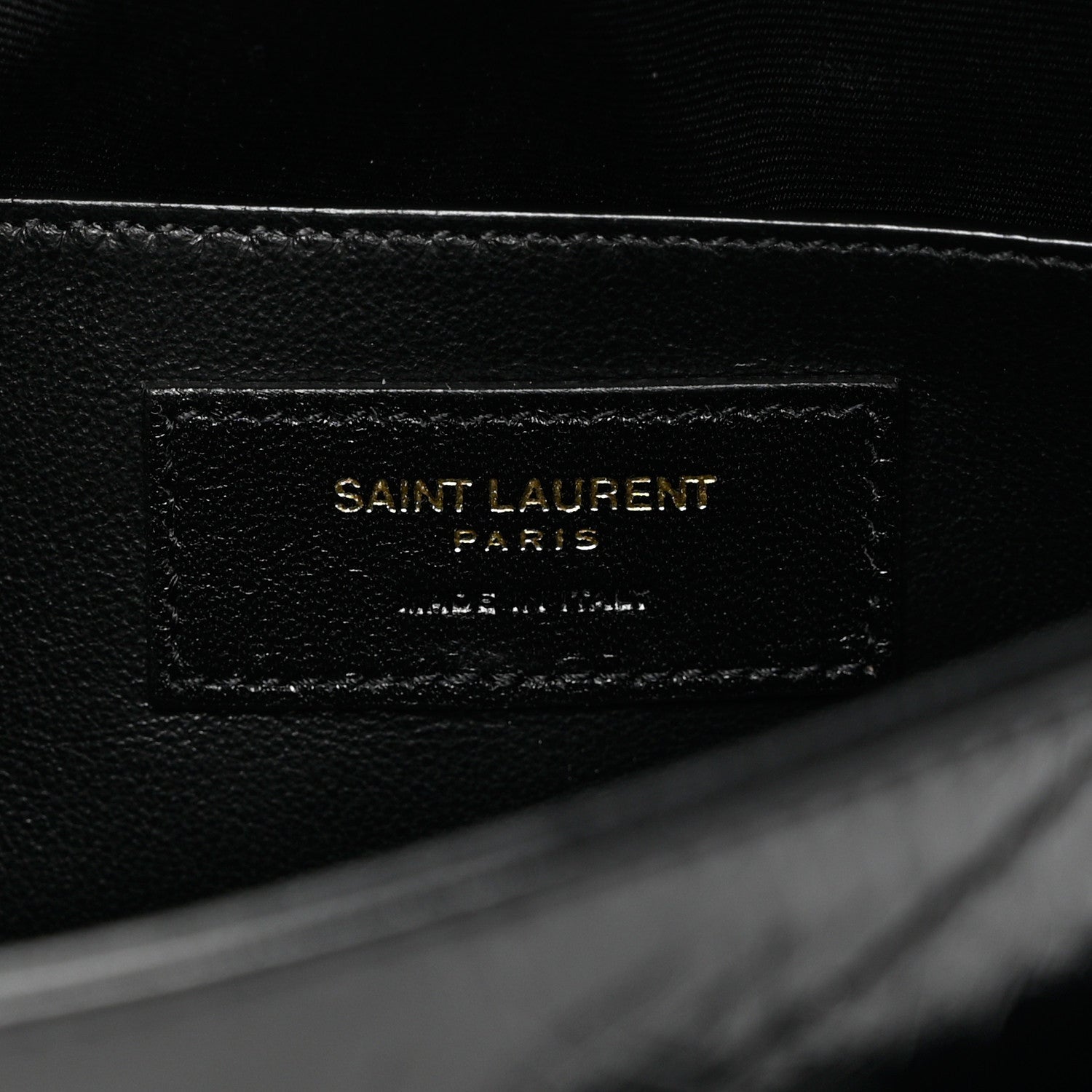 Saint Laurent Crinkled Lambskin Matelasse Monogram Baby Niki Chain Satchel Black 6 of 9