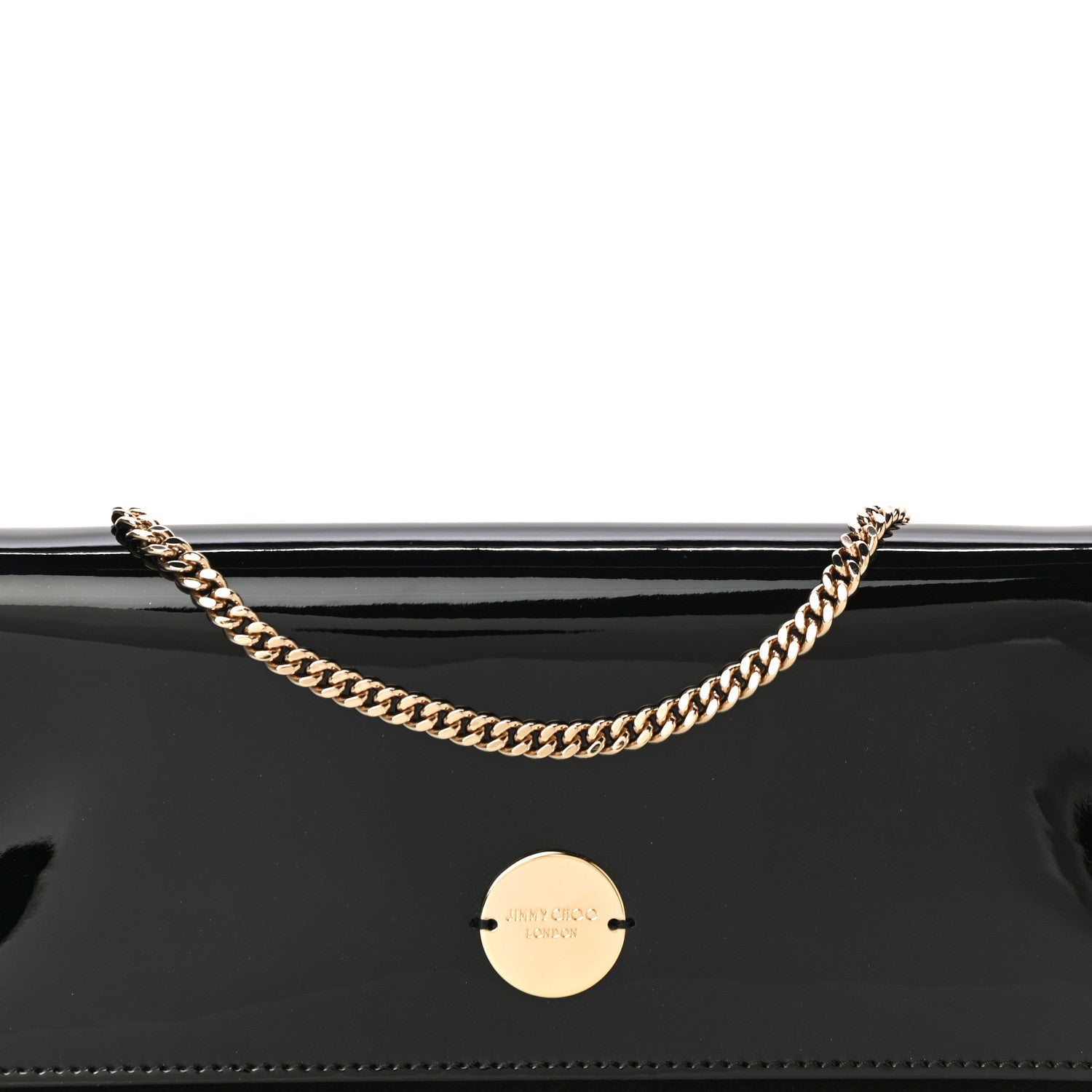Jimmy Choo Patent Suede Fie Clutch Black 7 of 14