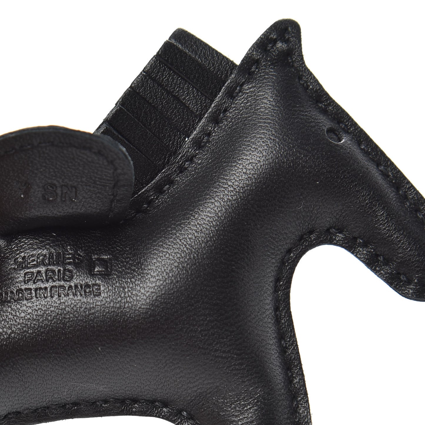 Milo Lambskin Matte Alligator Touch Grigri Rodeo Horse Bag Charm PM So Black