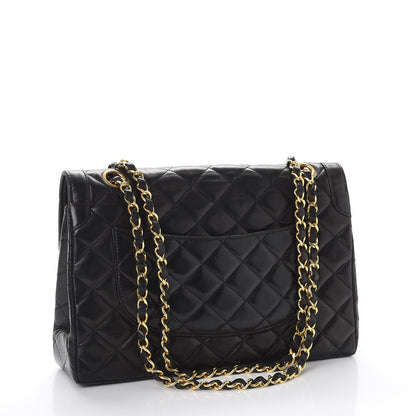 Chanel Lambskin Quilted Medium Double Flap Black 4 of 13