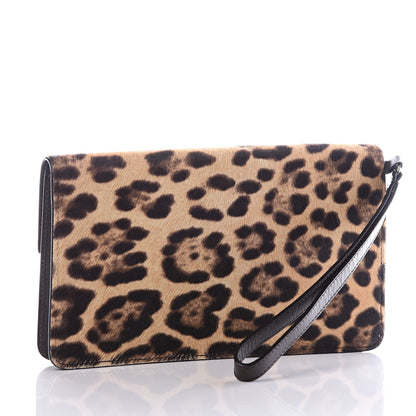 Valentino Garavani Calf Hair Leopard Print Rockstud Wristlet 2 of 13
