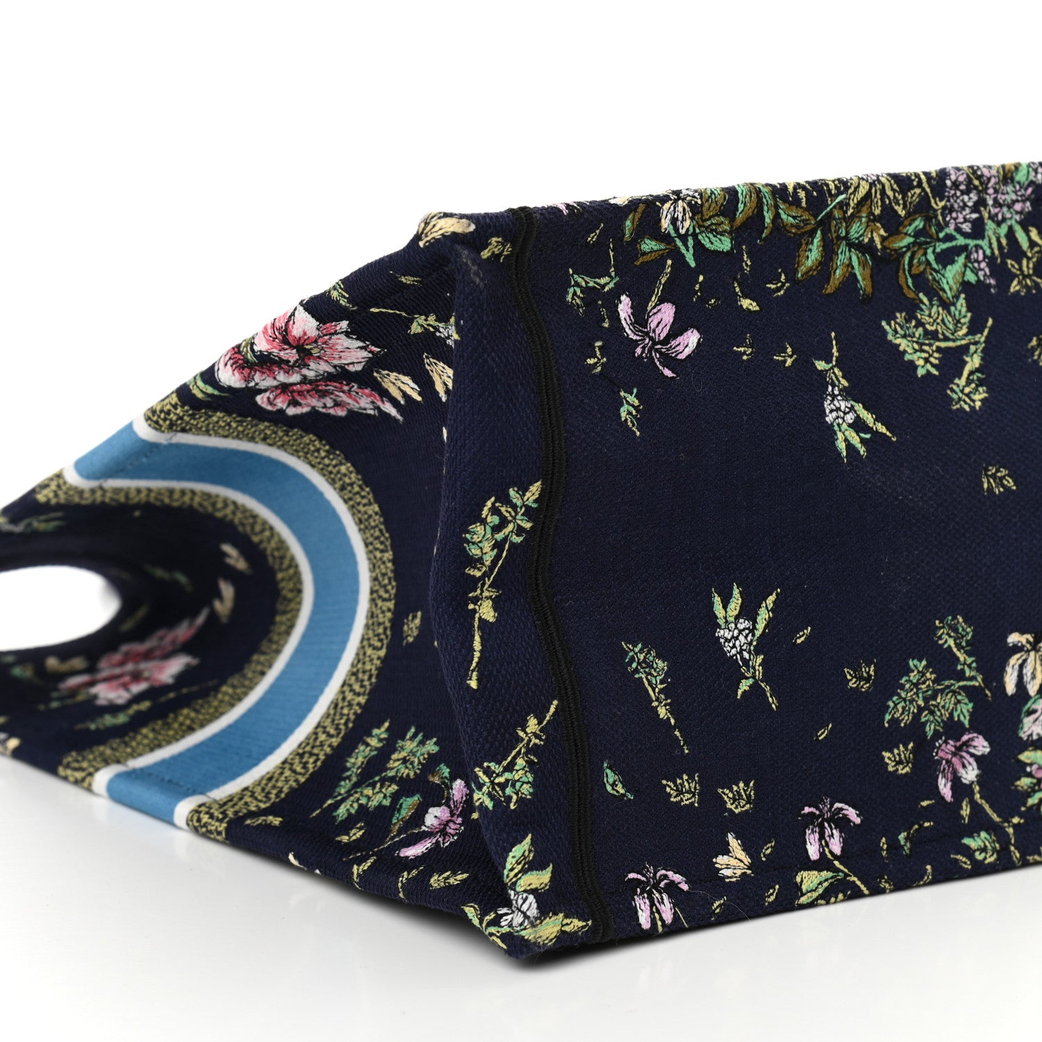 Christian Dior Canvas Embroidered D-Constellation Book Tote Blue Multicolor 9 of 13