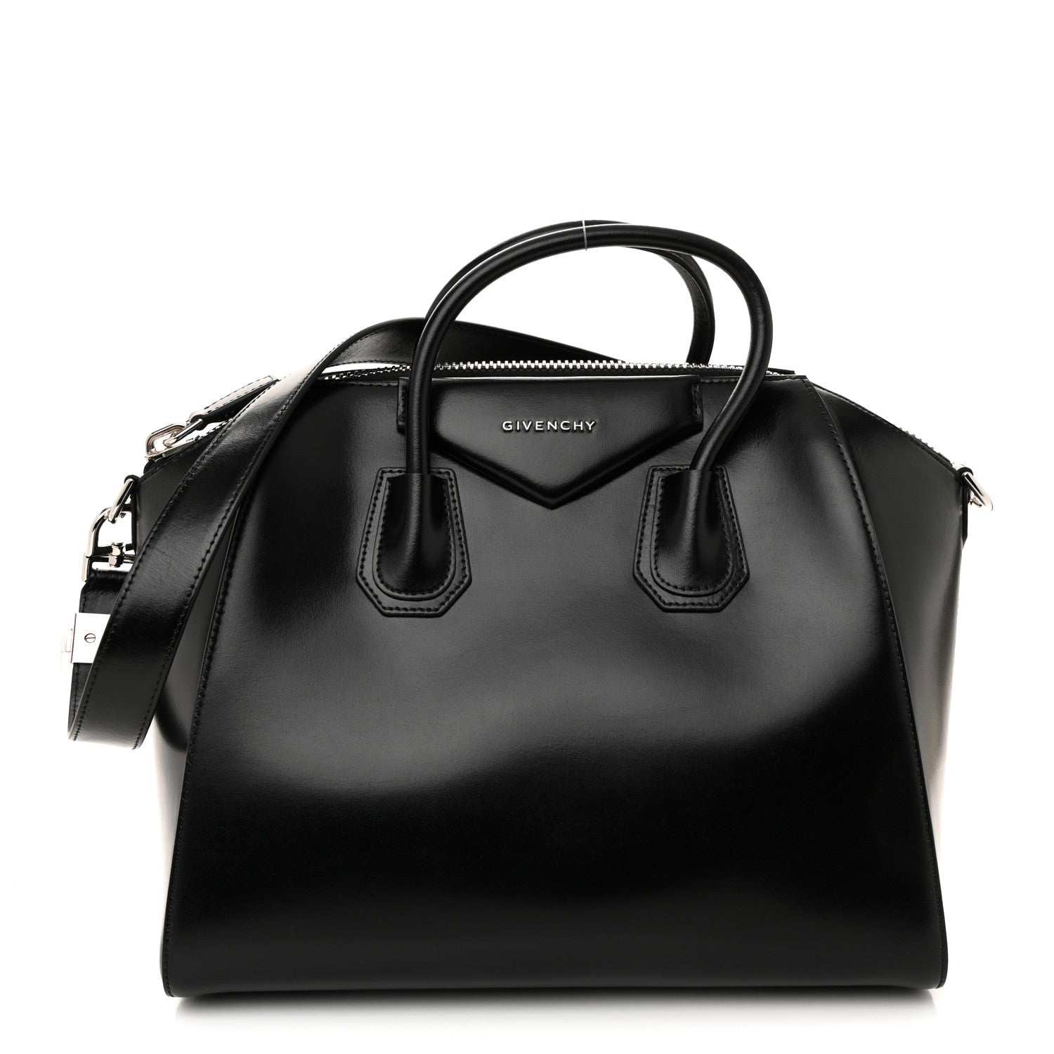 Givenchy Shiny Lord Calfskin Medium Antigona Black 1 of 10