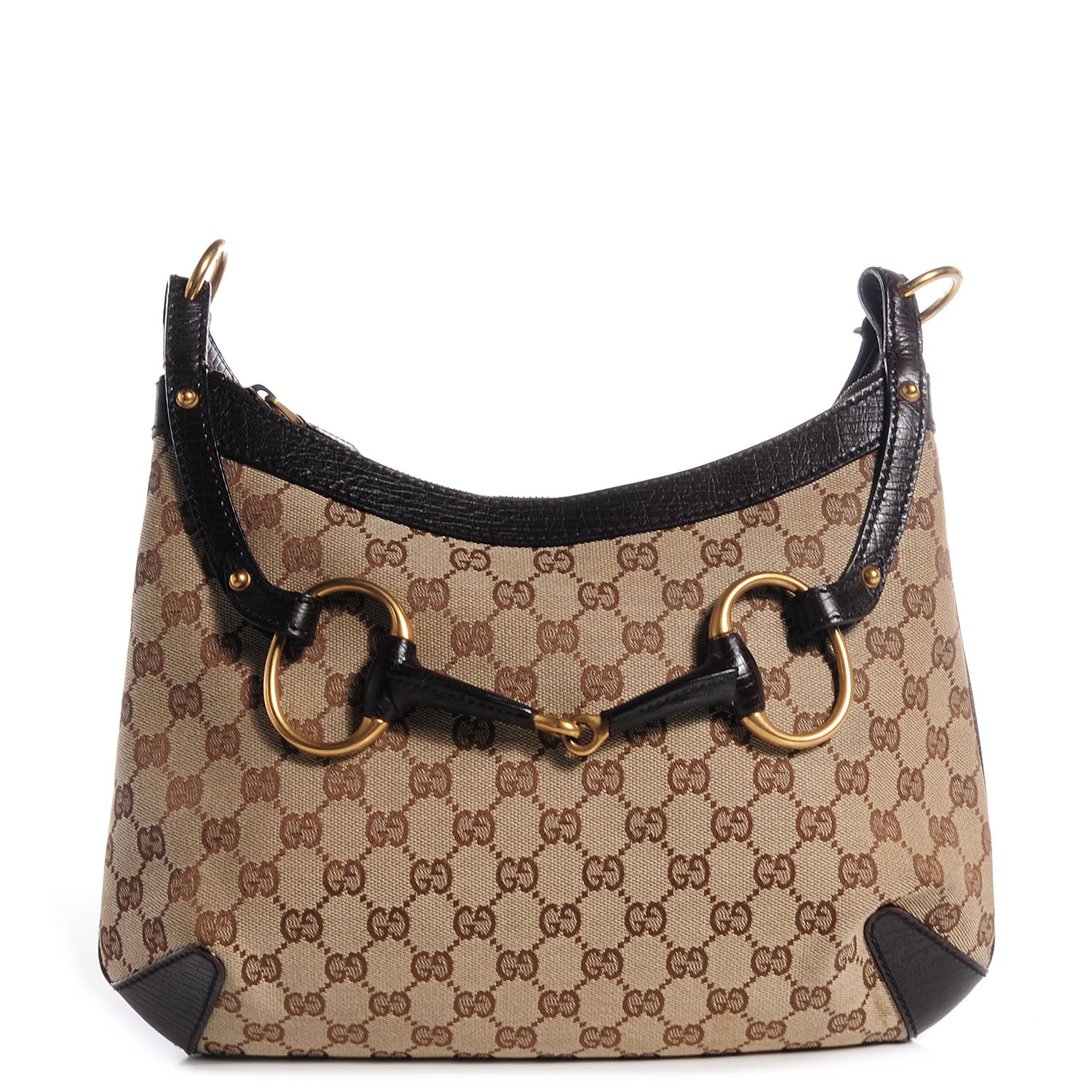 Gucci Monogram Horsebit Hobo Brown 1 of 7