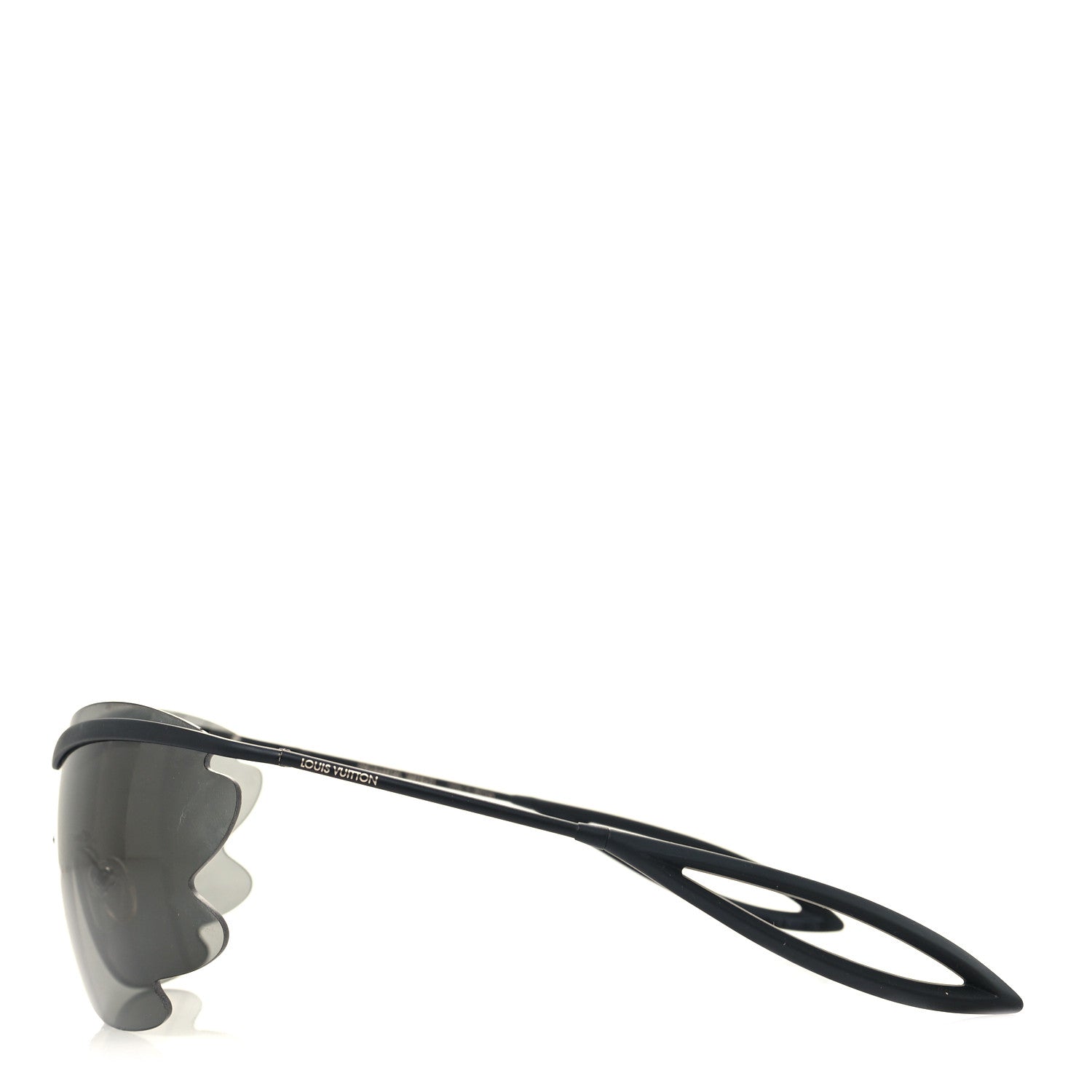 Louis Vuitton Metal Bohemian Vuittony Mask Sunglasses Z1227U Black 3 of 8