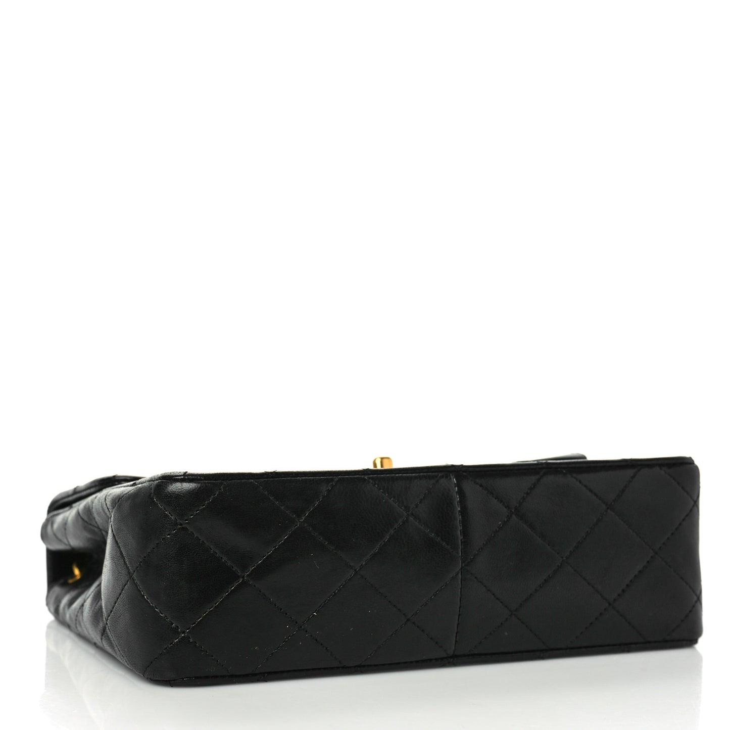 Lambskin Quilted Mini Square Flap Bag Black