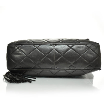 Chanel Lambskin Quilted Tassel Shoulder Bag Dark Brown 5 of 9