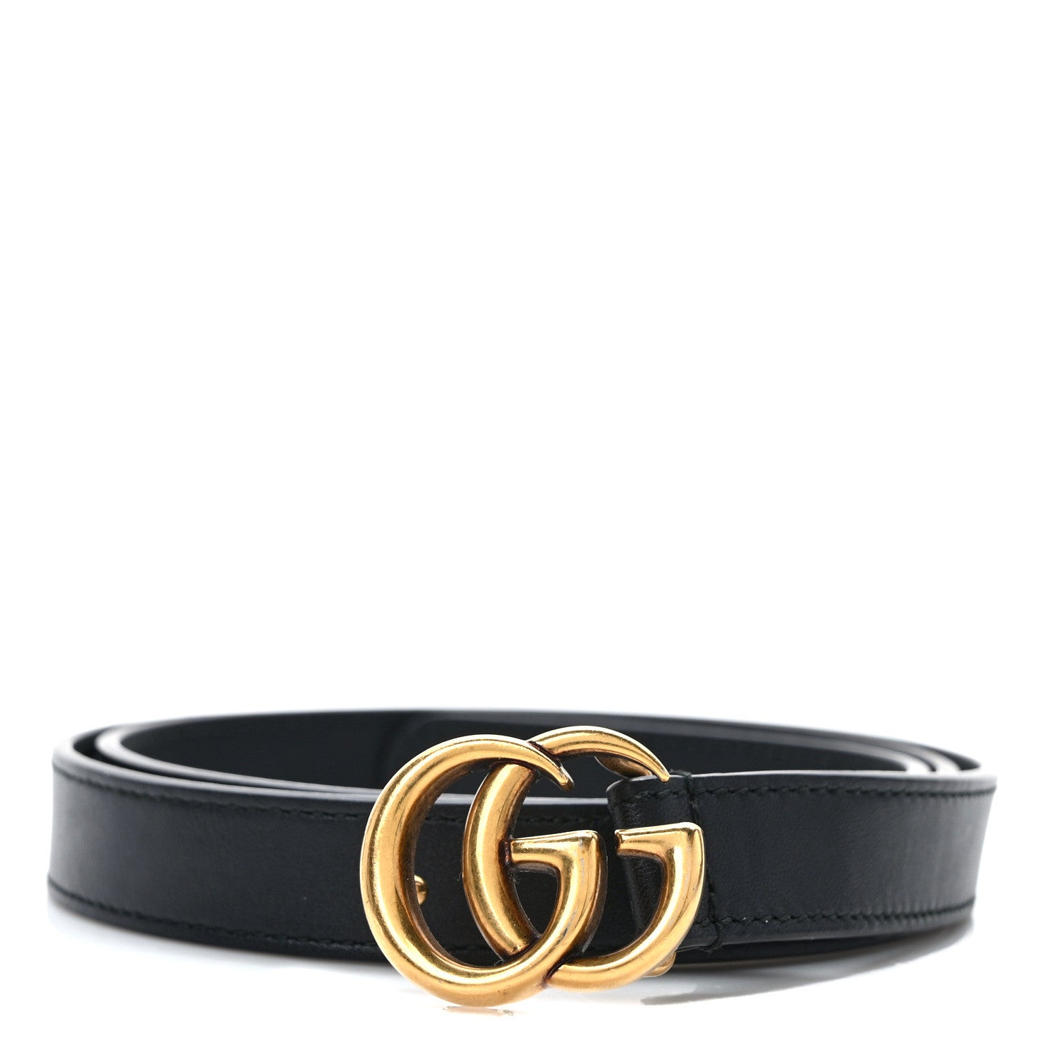Gucci Calfskin Double G 20mm Belt 85 34 Black 1 of 4