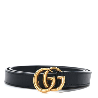 Gucci Calfskin Double G 20mm Belt 85 34 Black 1 of 4