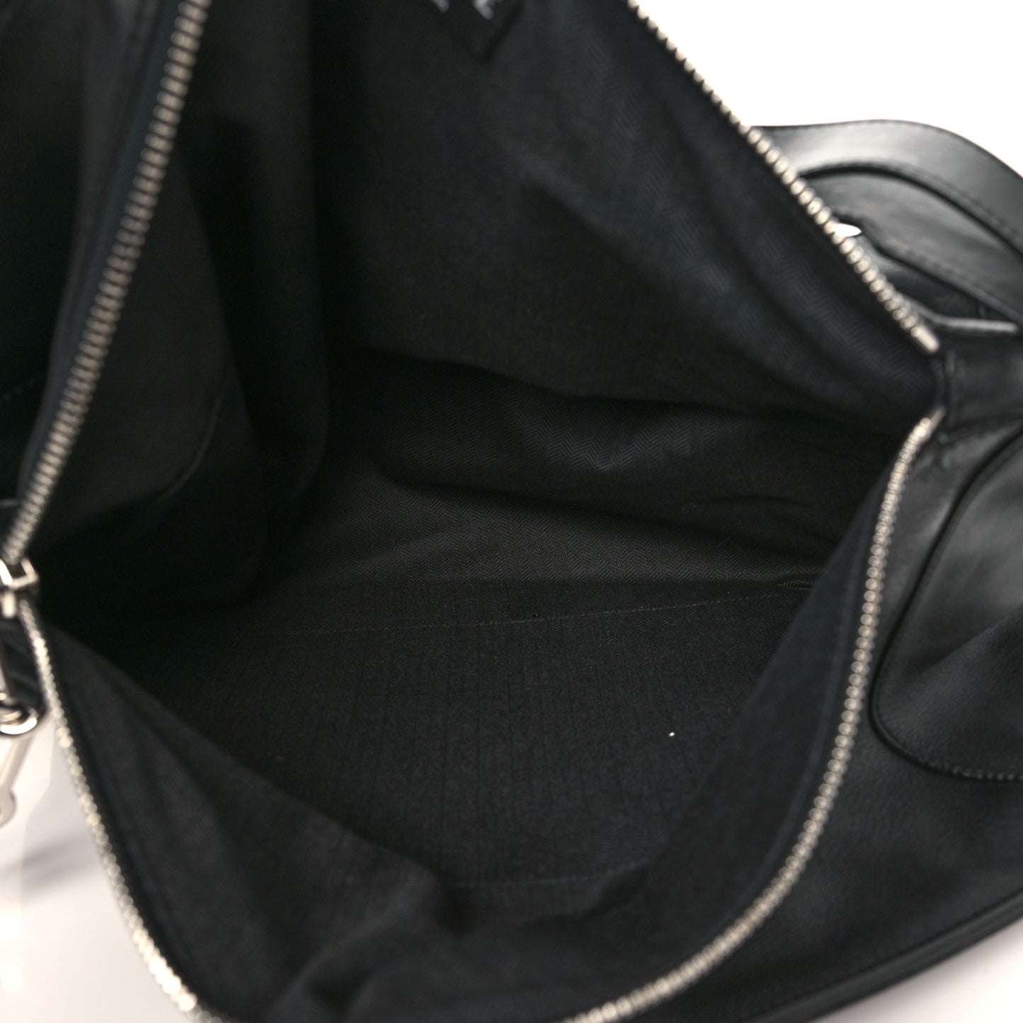 Calfskin XL Zipper Puzzle Bag Black