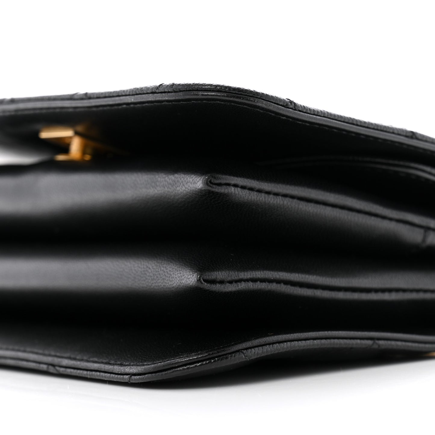 Caviar Quilted Mini Top Handle Flap Black