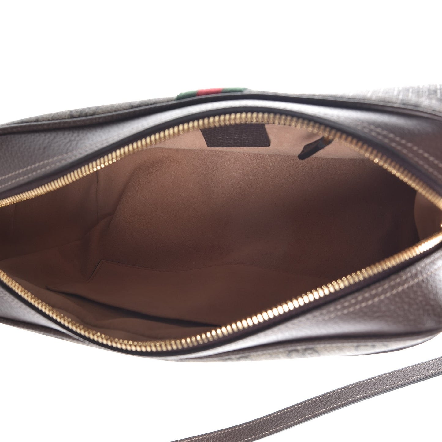 GG Supreme Monogram Web Small Ophidia Shoulder Bag Brown