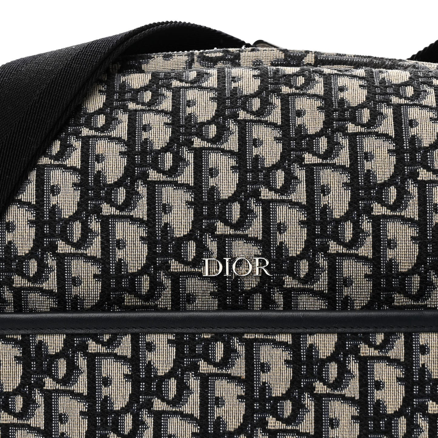 Oblique Baby Changing Bag Beige Black