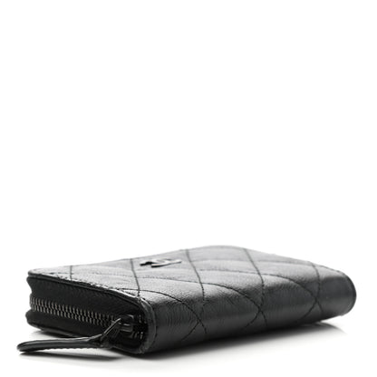 Chanel Calfskin Quilted Zip Coin Purse So Black 4 of 8