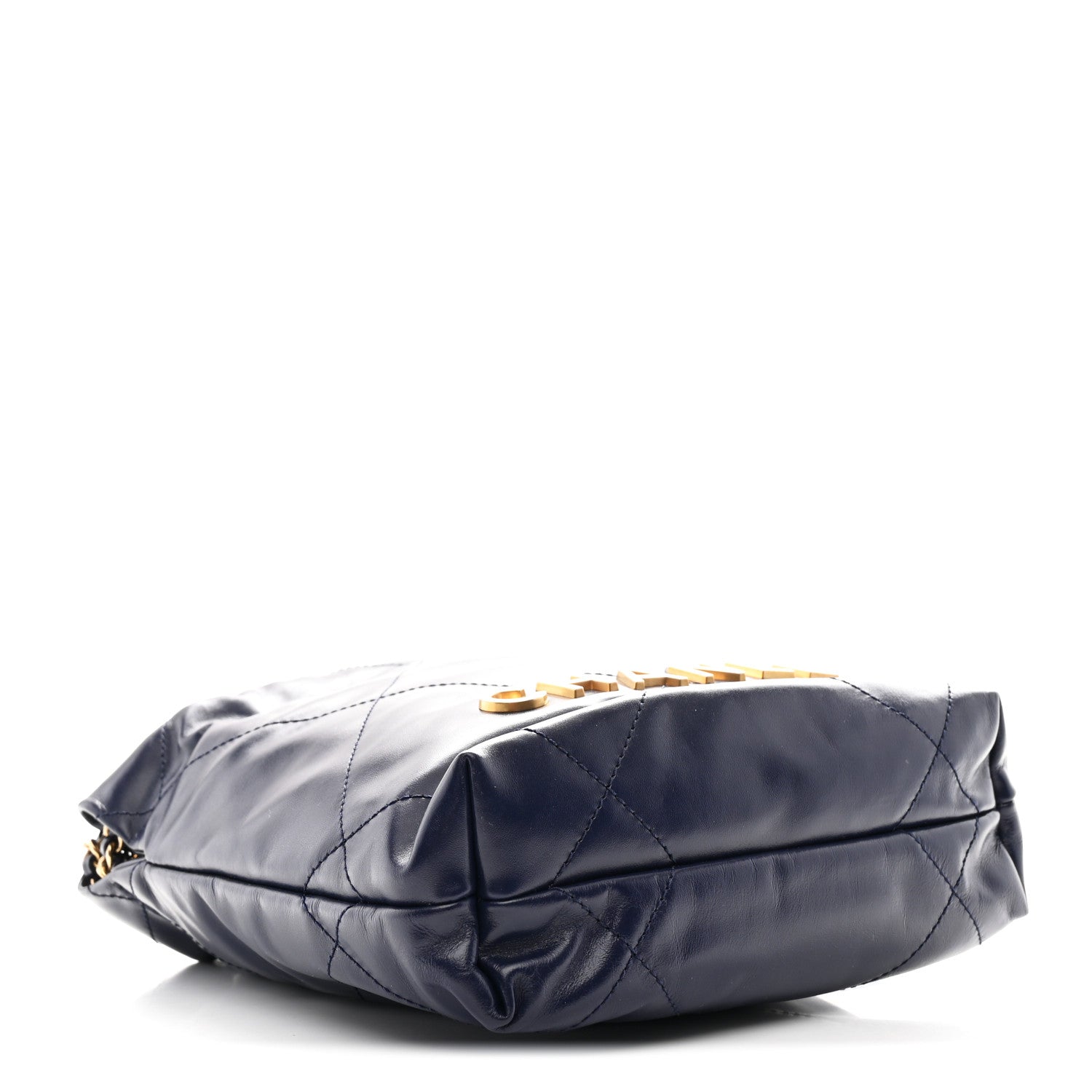 Chanel Shiny Calfskin Quilted Mini Chanel 22 Navy Blue 1830632