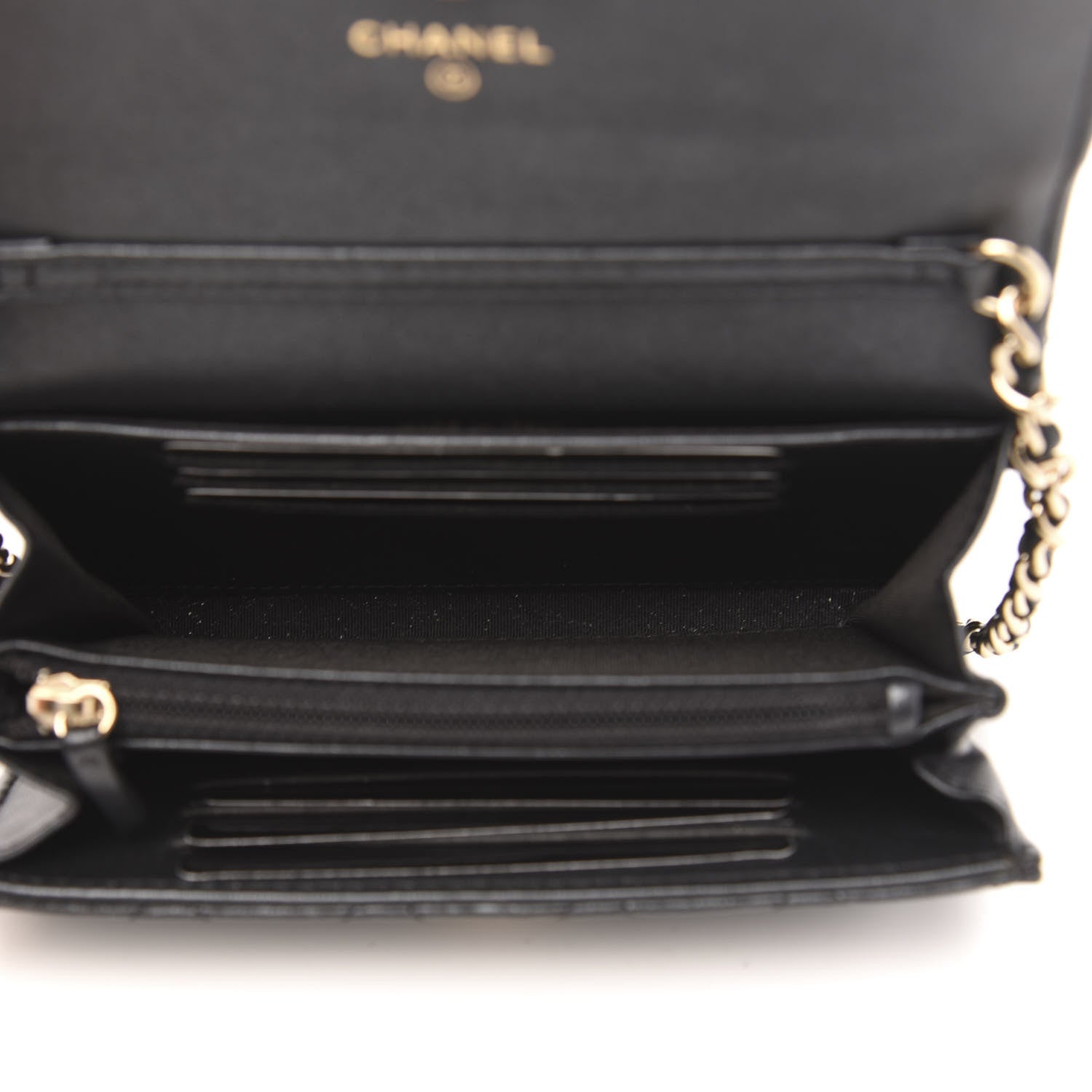 Chanel Lambskin Quilted Pearl Clutch With Chain Black 5 of 11
