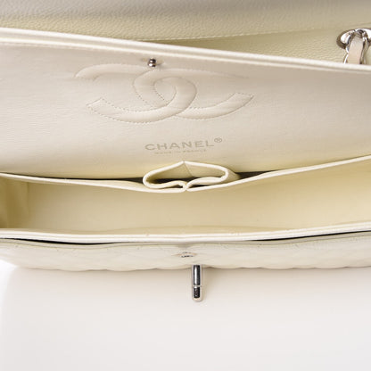 Chanel Caviar Quilted Medium Double Flap White 6 of 15