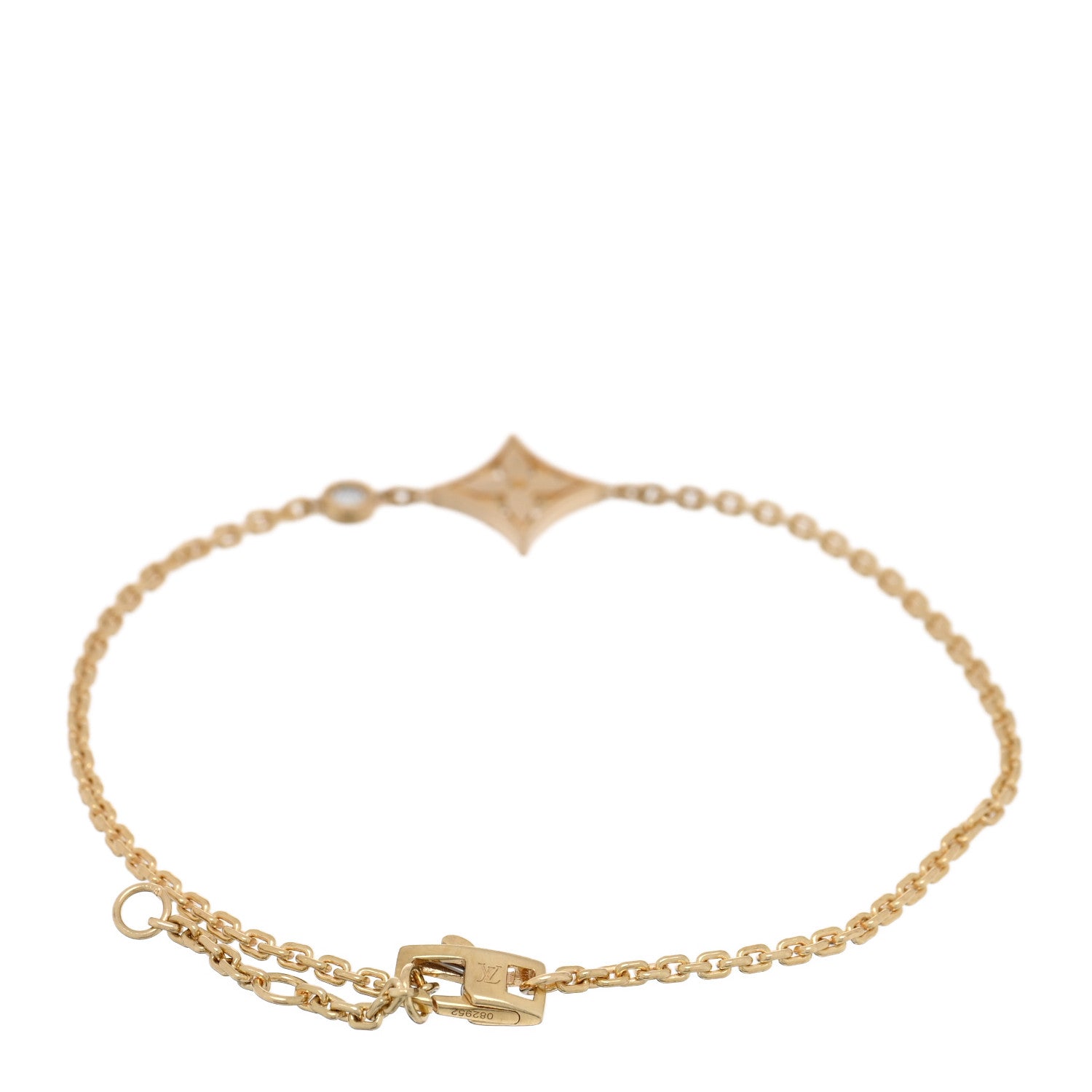 Louis Vuitton 18K Yellow Gold Diamond Monogram Idylle Bracelet 2 of 4