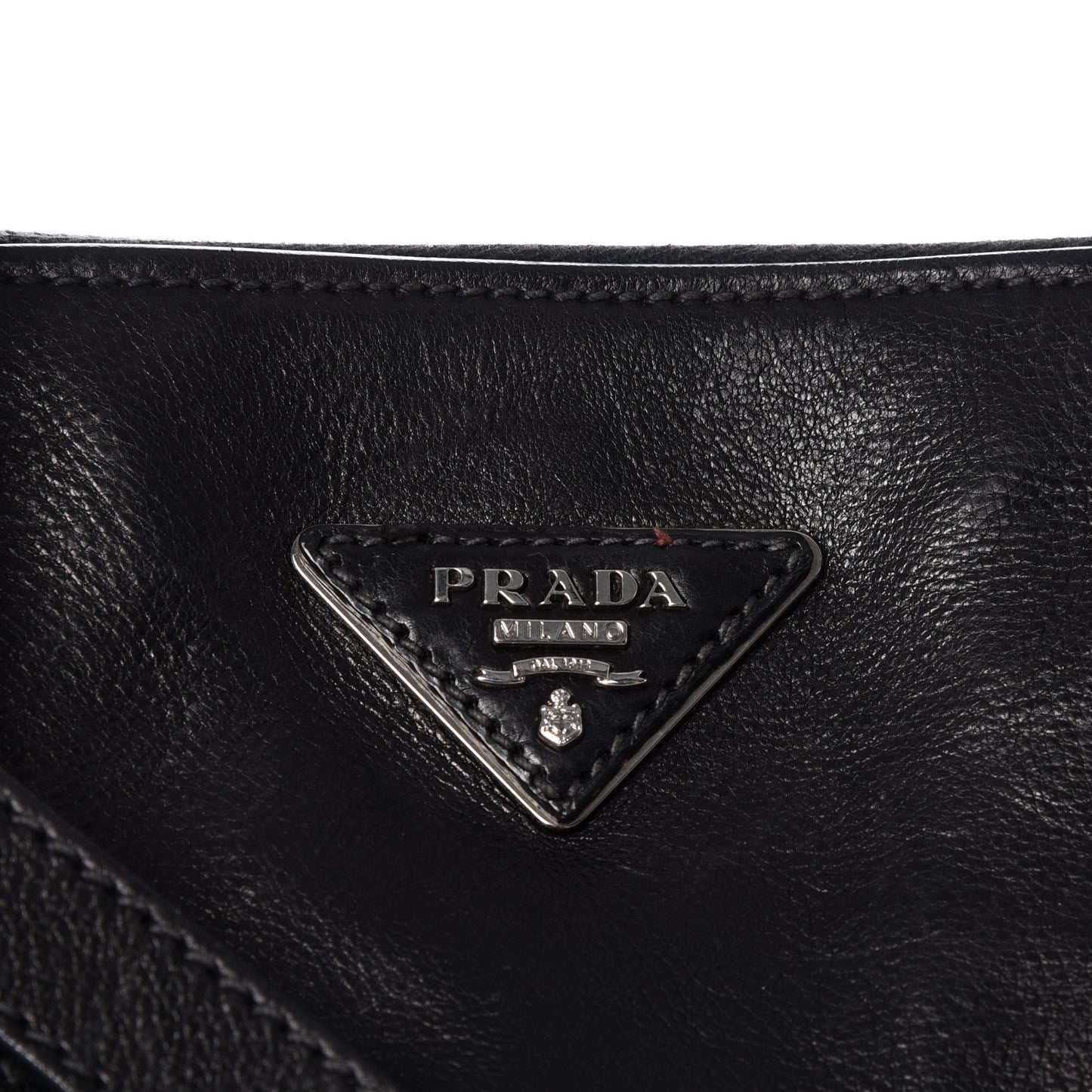 Glace Calf Twin Pocket Tote Black