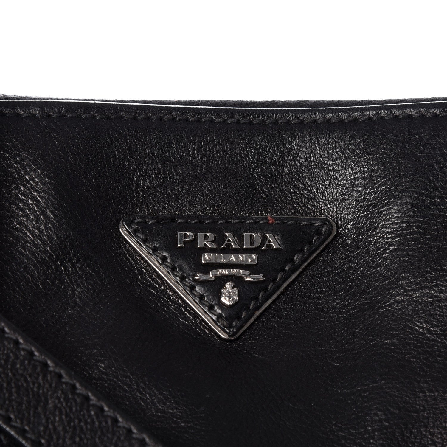 Prada Glace Calf Twin Pocket Tote Black 12 of 12