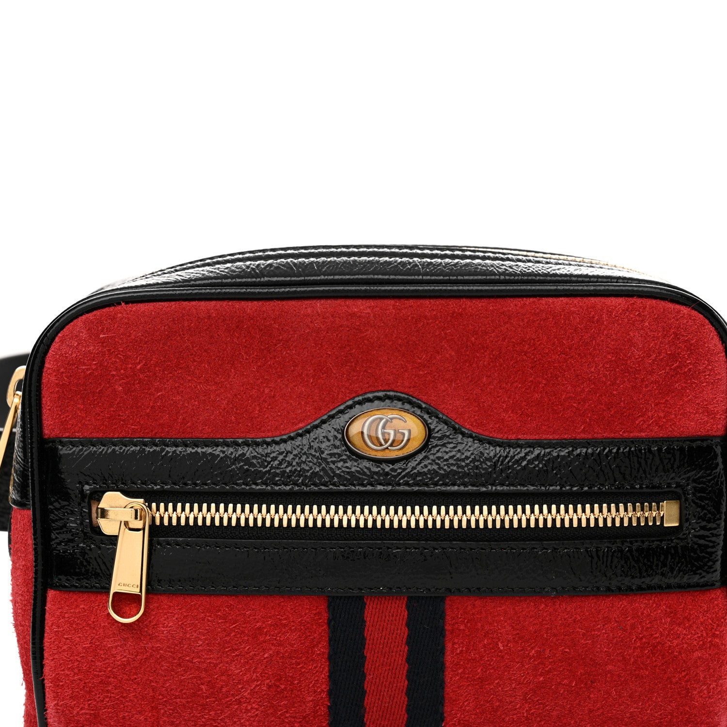 Gucci Suede Small Ophidia Belt Bag 95 38 Hibiscus Red 8 of 12