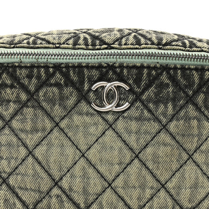 Chanel Denim Quilted Denimpression Waist Bag Green Black 8 of 10