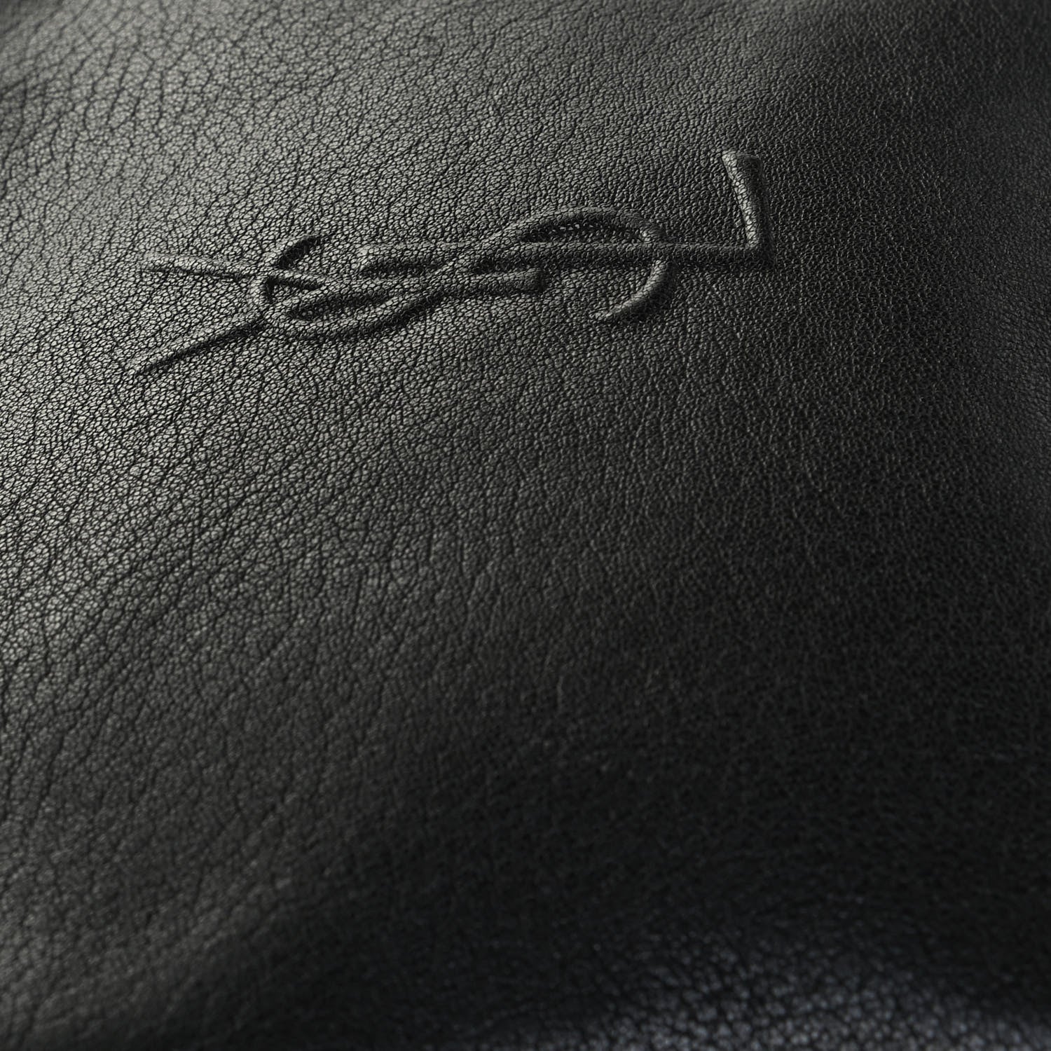 Saint Laurent Lambskin Monogram Embossed Small Lou Camera Bag Black 7 of 8