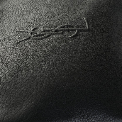 Saint Laurent Lambskin Monogram Embossed Small Lou Camera Bag Black 7 of 8