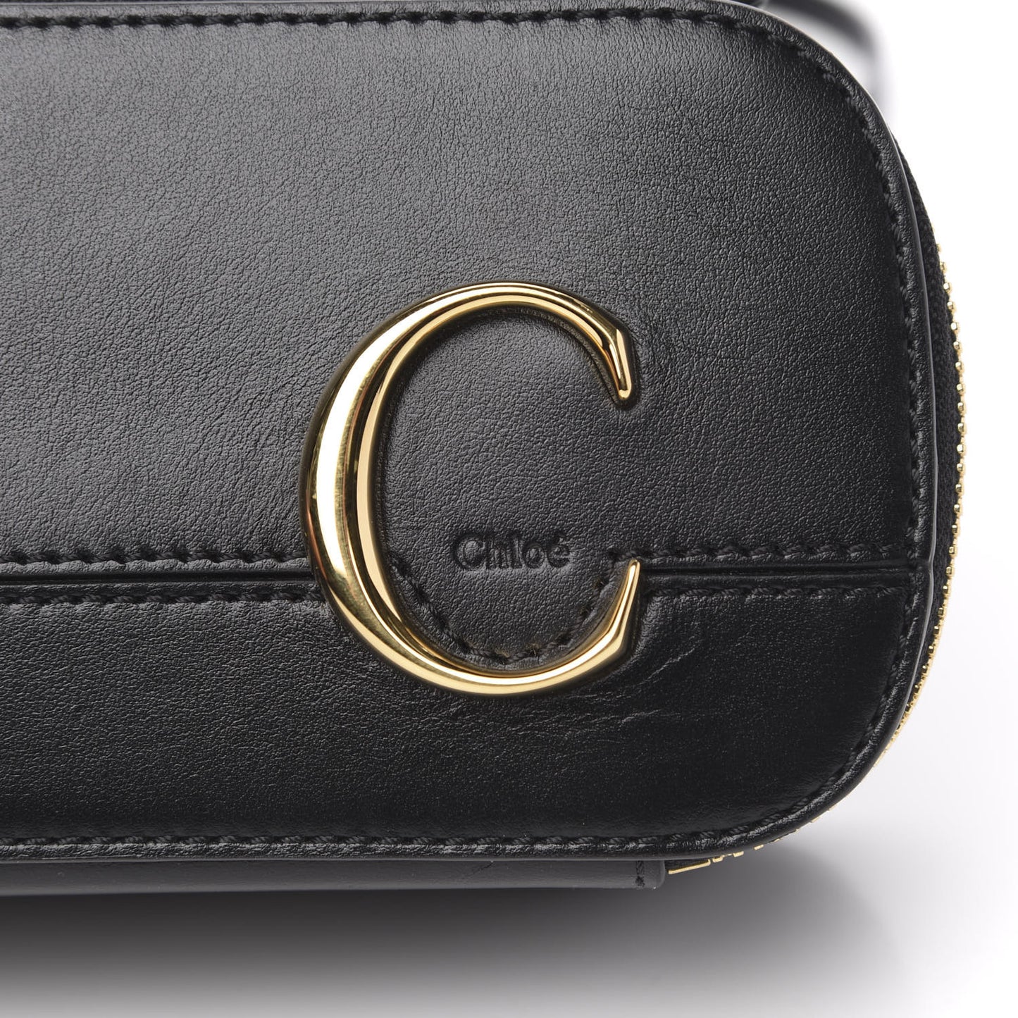 Calfskin Mini C Vanity Bag Black