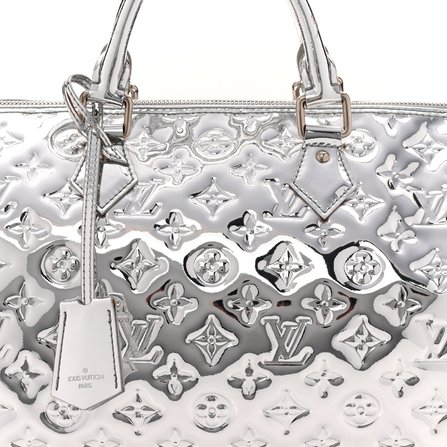 Louis Vuitton Monogram Miroir Speedy 30 Silver 8 of 11