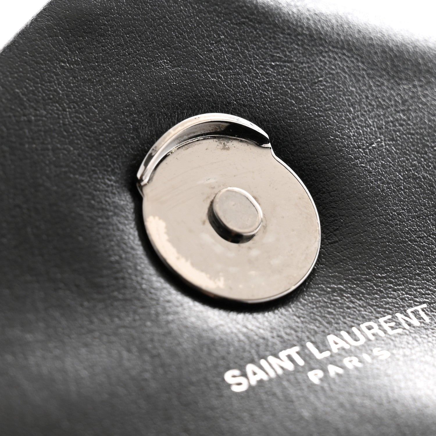 Saint Laurent Calfskin Y Quilted Monogram Small Charm Loulou Chain Satchel Black 14 of 15