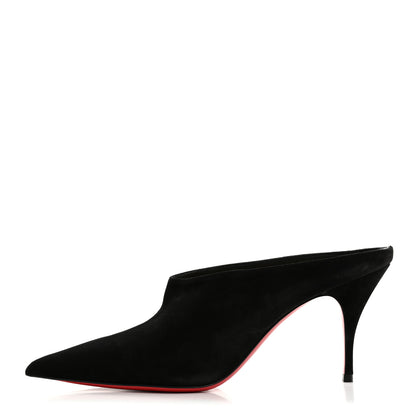 Christian Louboutin Veau Velours Quart 80 Mules 38.5 Black 1 of 9