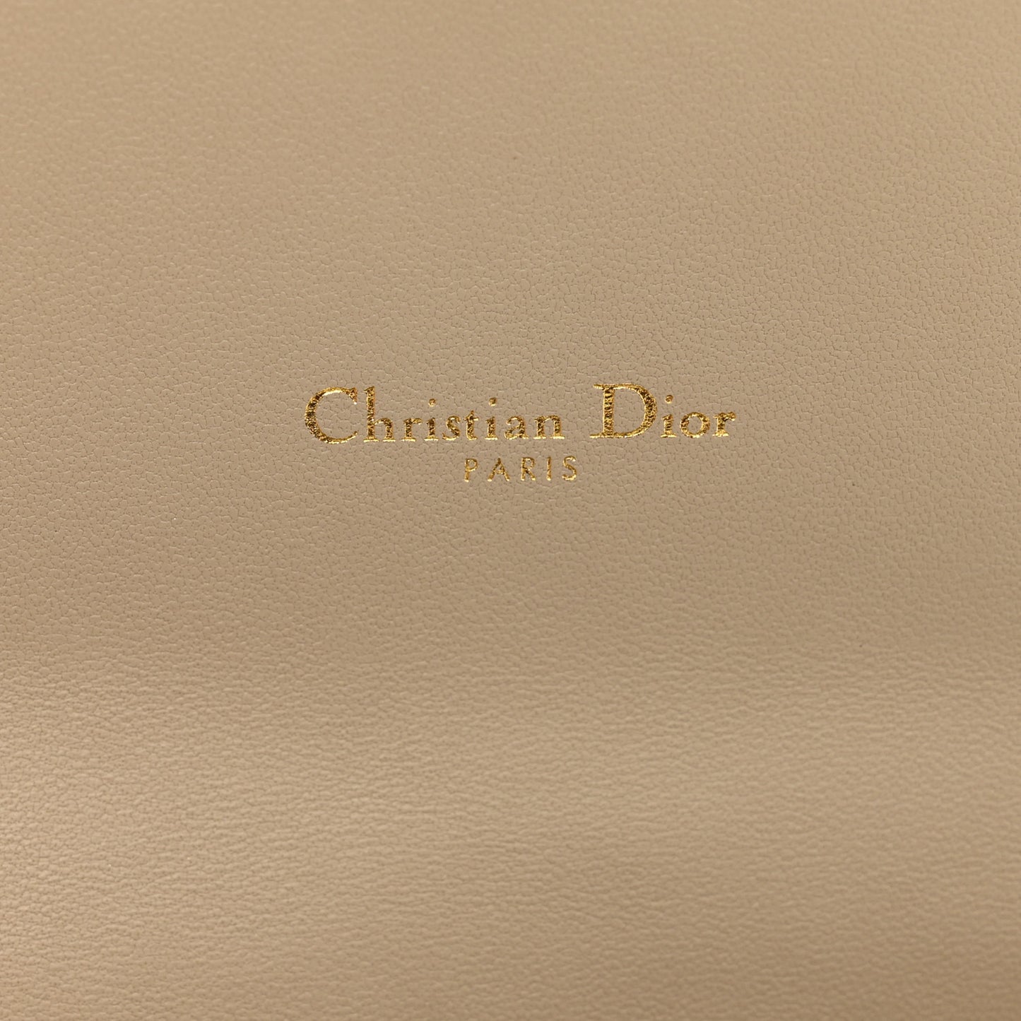 Supple Calfskin Caro Pouch with Chain Sand