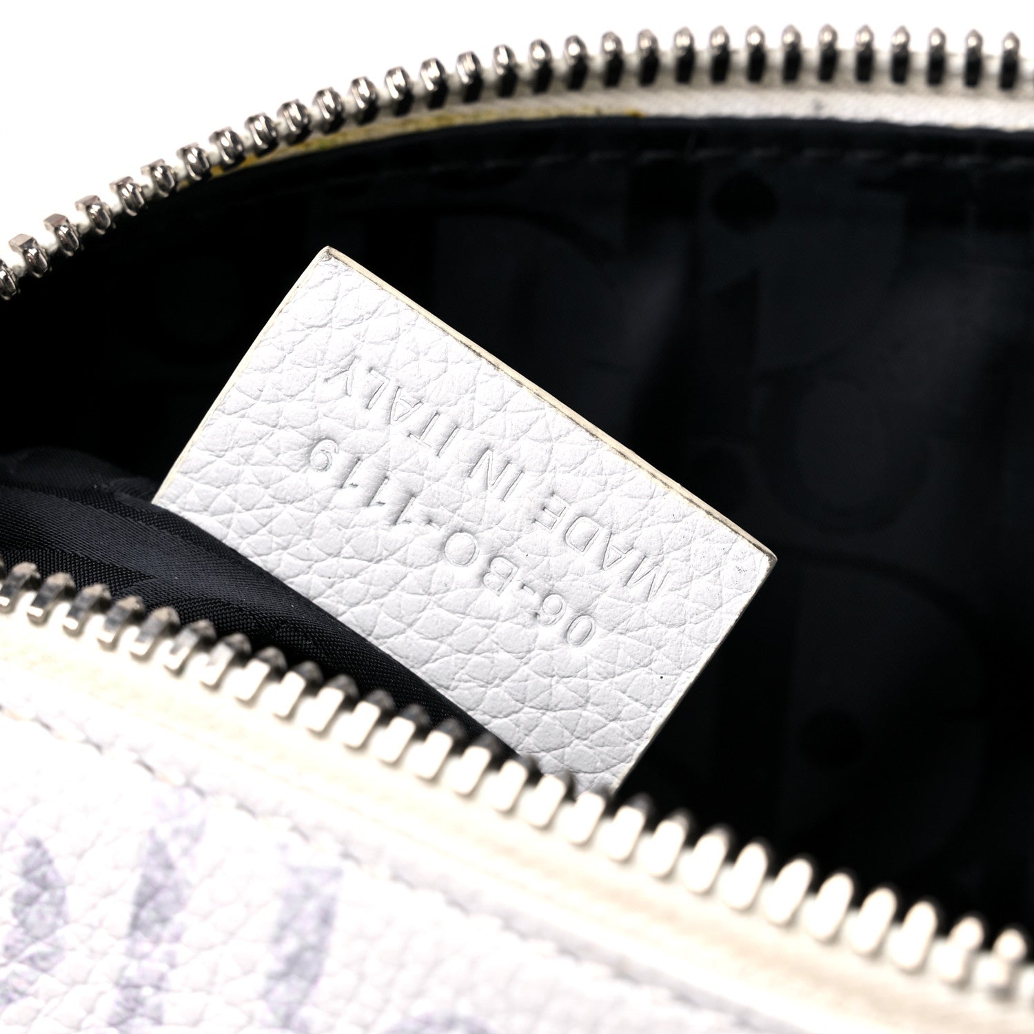 Christian Dior X DANIEL ARSHAM Grained Calfskin Newspaper Print Saddle Bag White 7 of 19