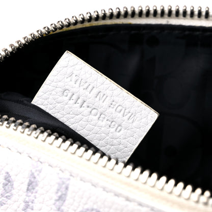 Christian Dior X DANIEL ARSHAM Grained Calfskin Newspaper Print Saddle Bag White 7 of 19