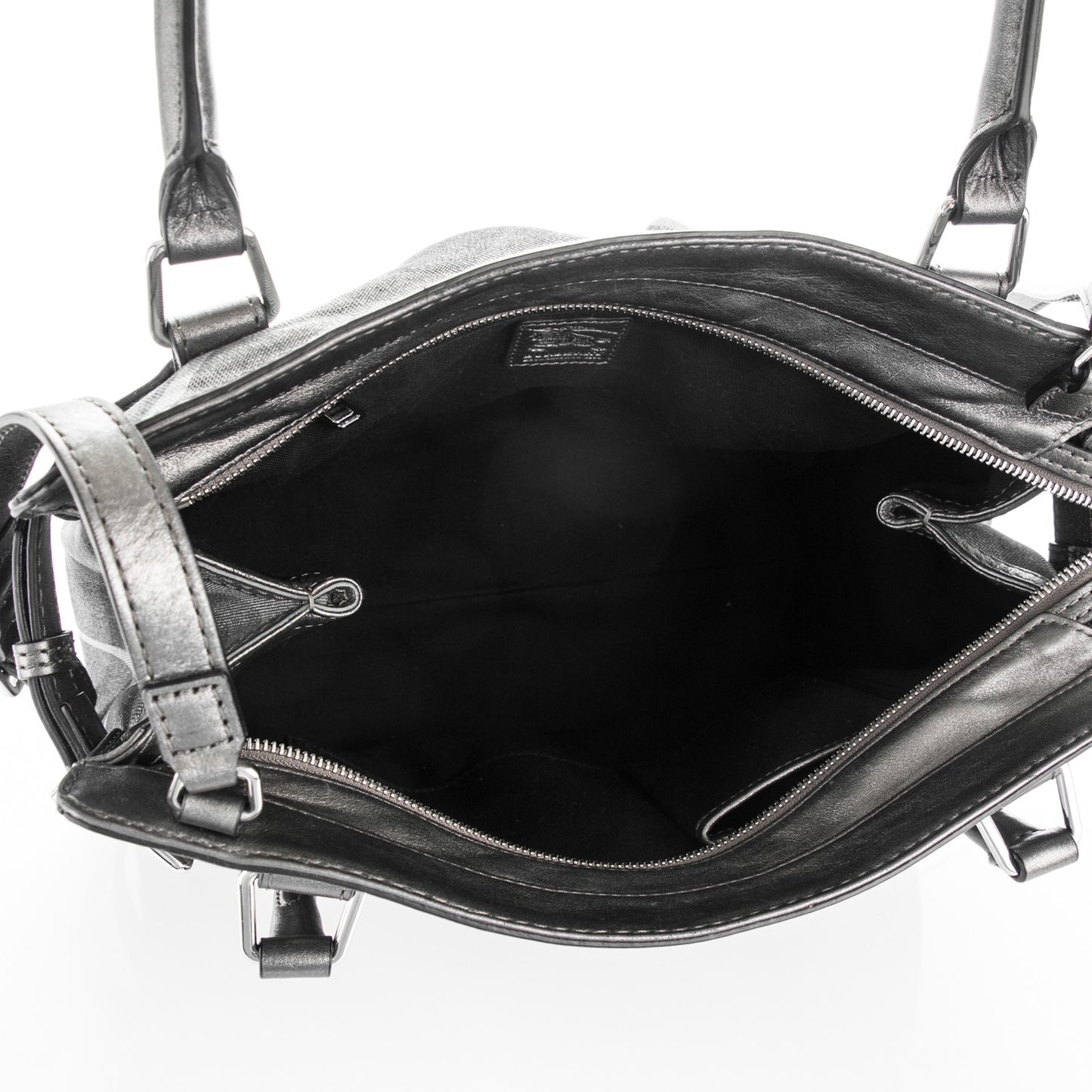 Shimmer Check Pilgrim Satchel Pewter