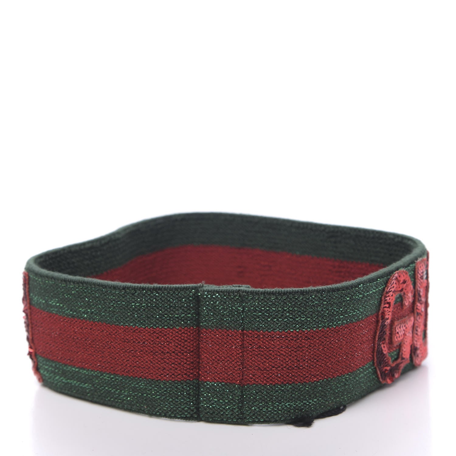 Gucci Sequin Headband Small Red Green 3 of 5