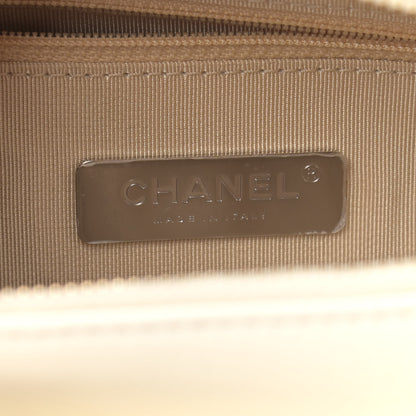 Chanel Calfskin Wool Felt Embossed Small Gabrielle Logo Hobo White 6 of 12