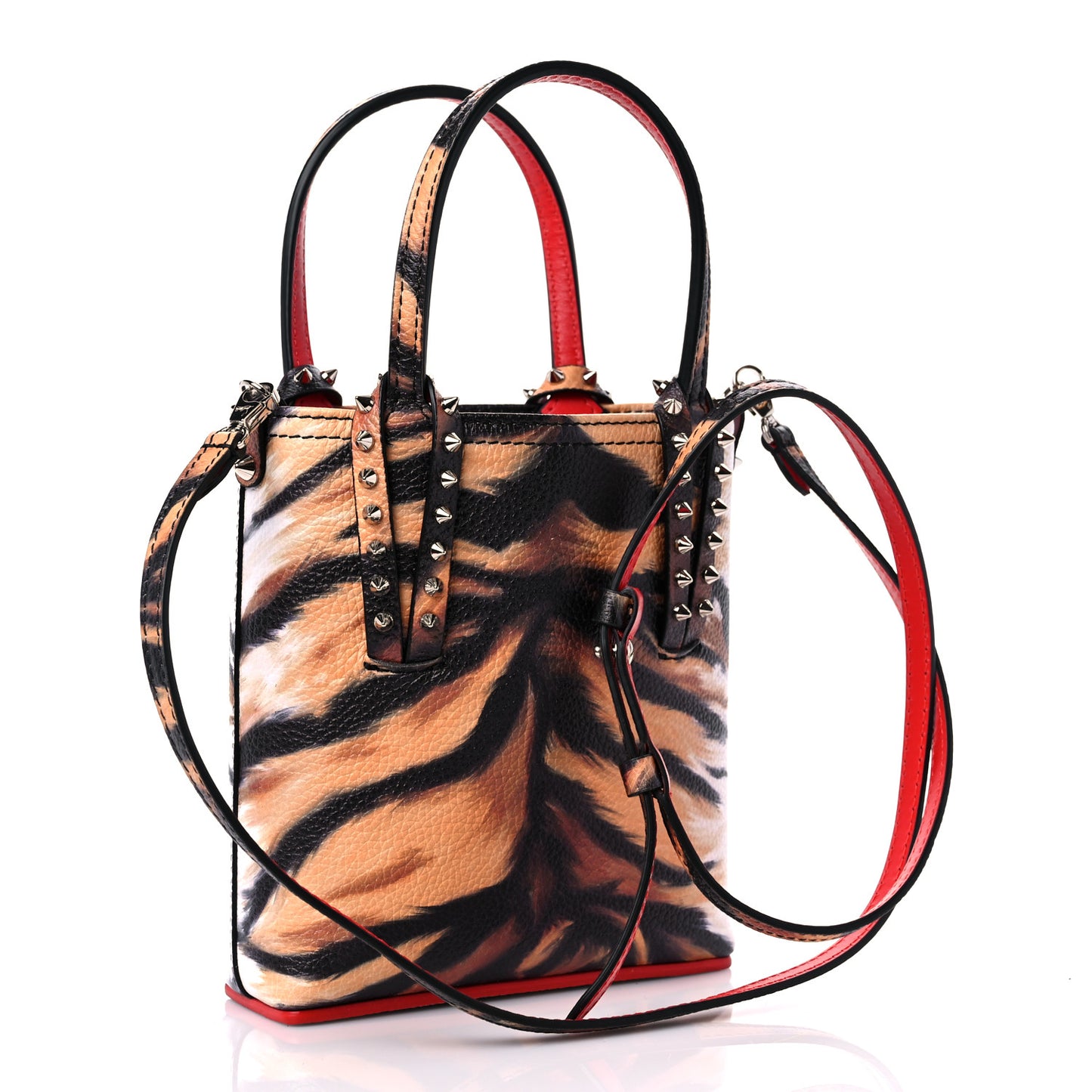 Calfskin Bengal Mini North South Cabata Tote Multicolor