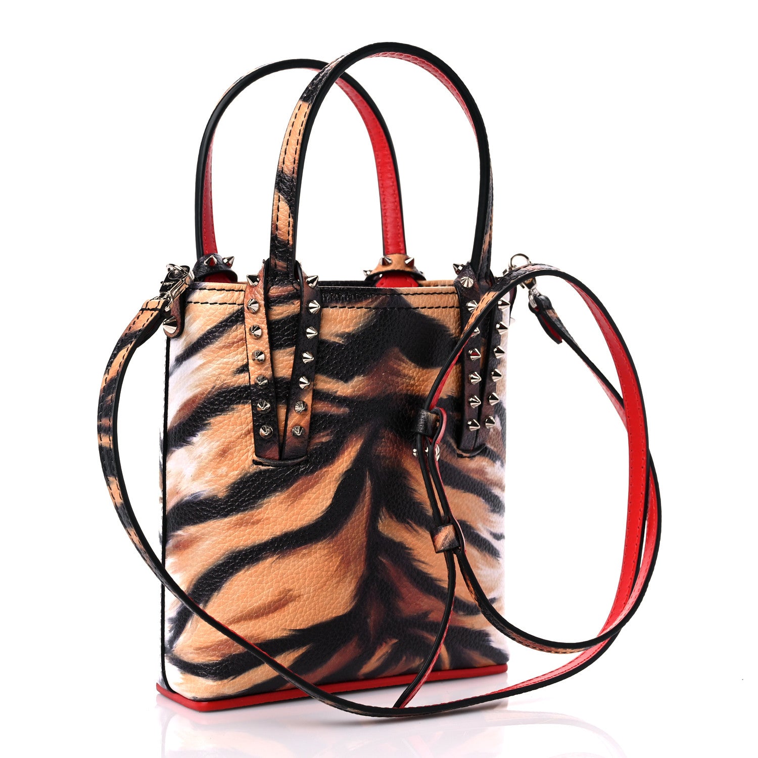 Christian Louboutin Calfskin Bengal Mini North South Cabata Tote Multicolor 3 of 10