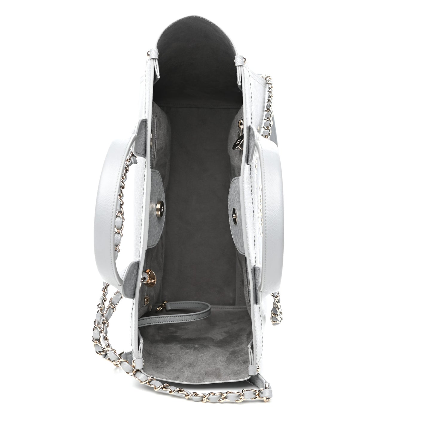 Caviar Studded Small Deauville Tote Grey