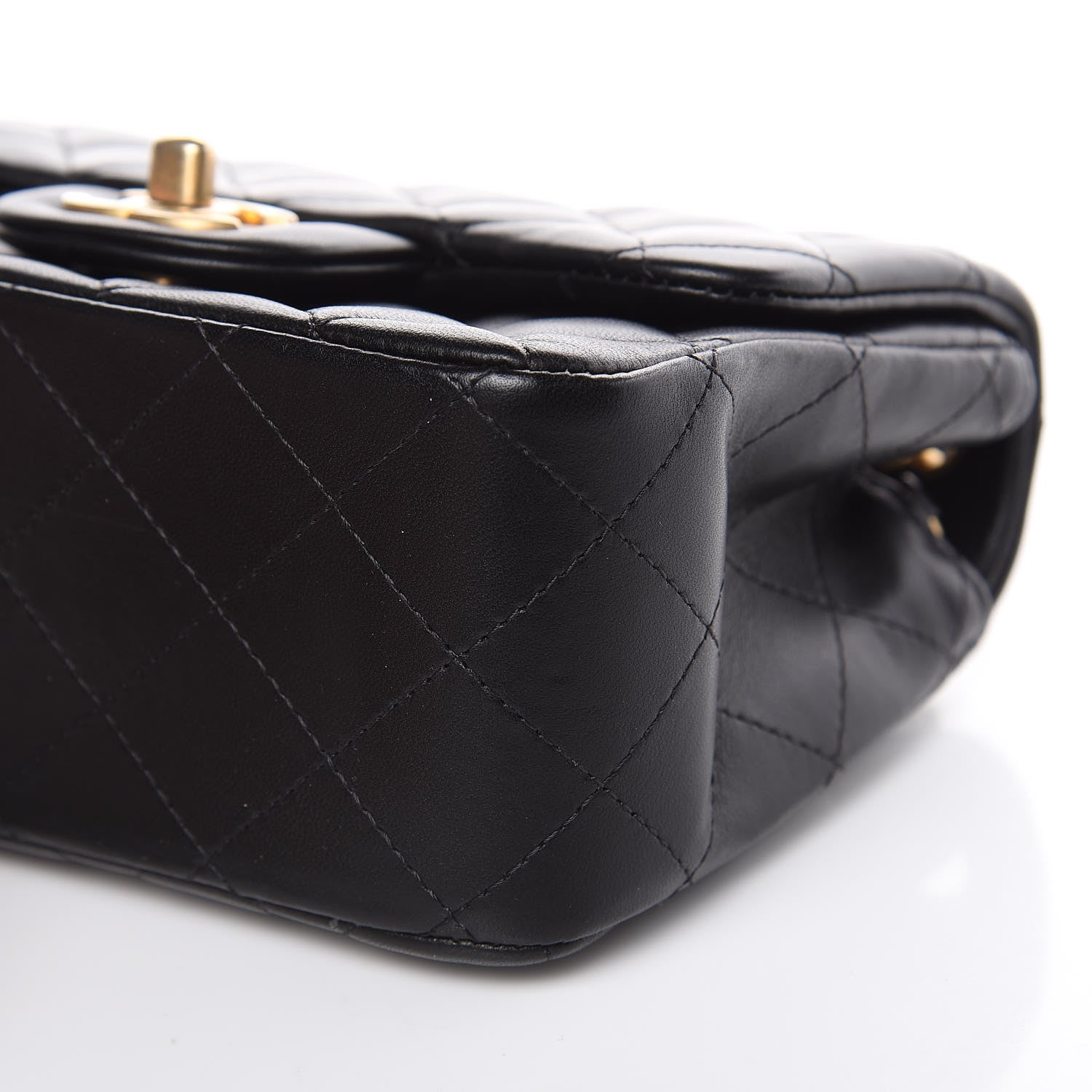 Chanel Lambskin Quilted Mini Square Flap Black 9 of 10