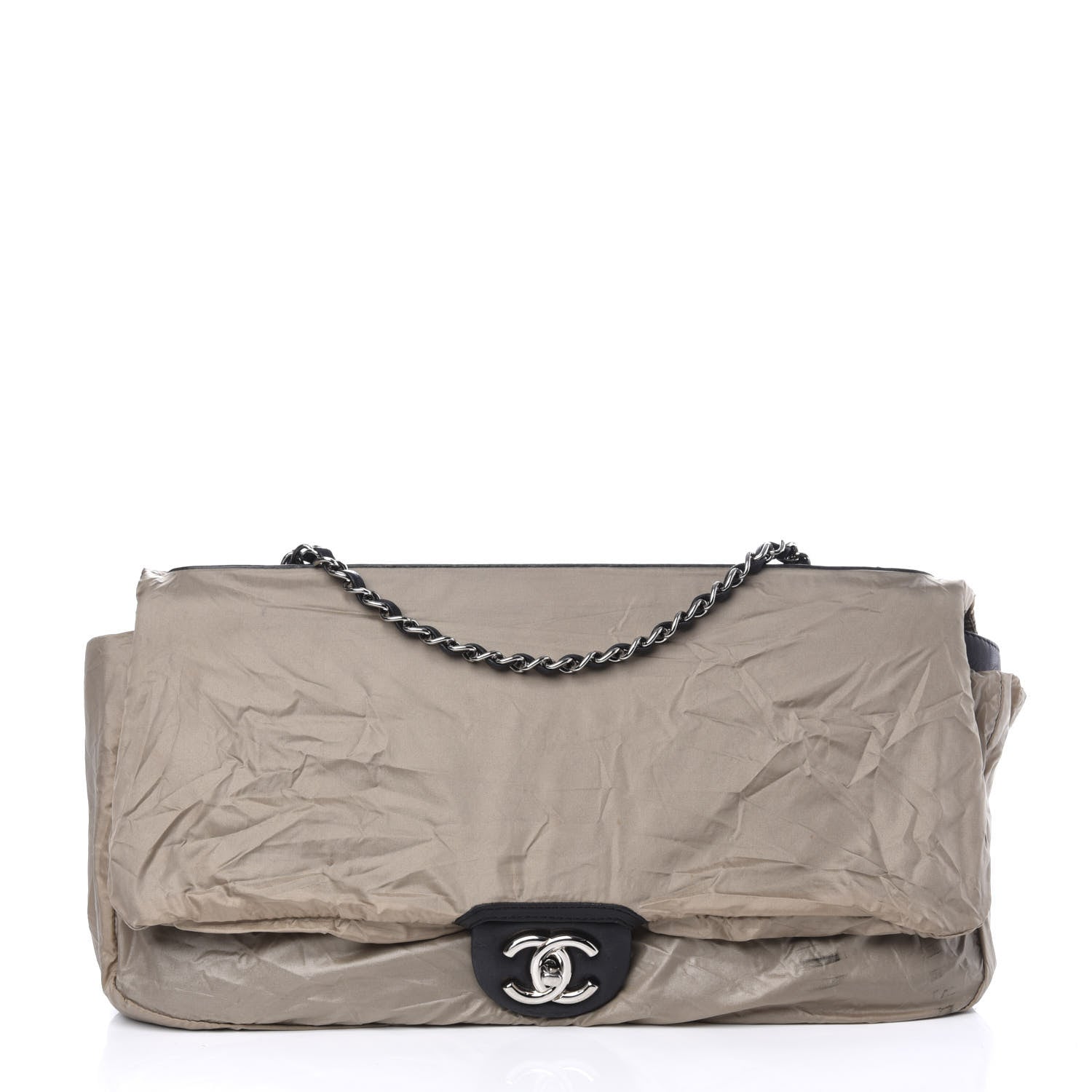 Chanel Lambskin Quilted Maxi Coco Rain Flap Black 10 of 11
