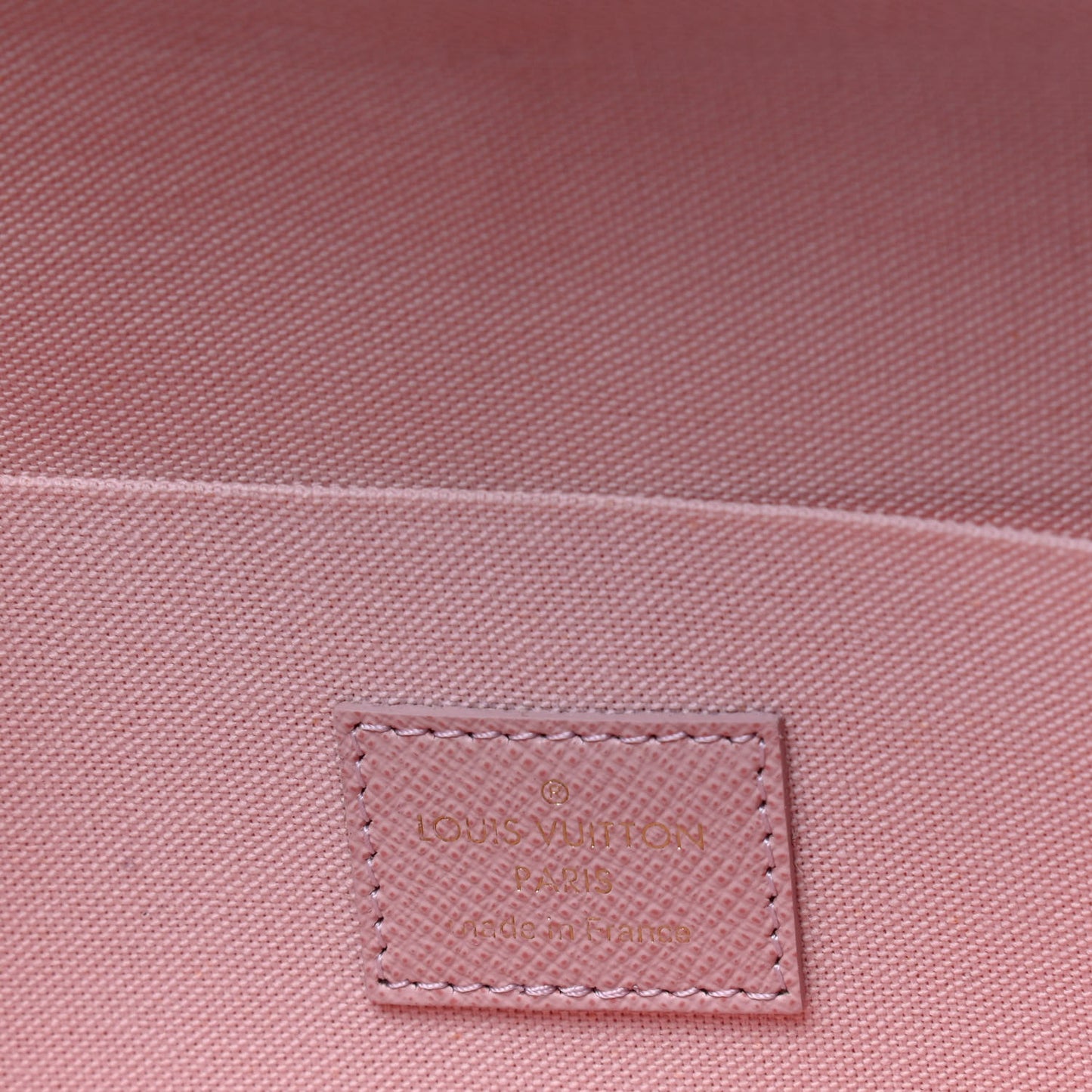 Damier Azur Pochette Felicie Chain Wallet Rose Ballerine