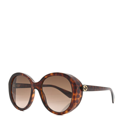 Gucci Acetate Round GG Sunglasses GG0368S Havana 1 of 7