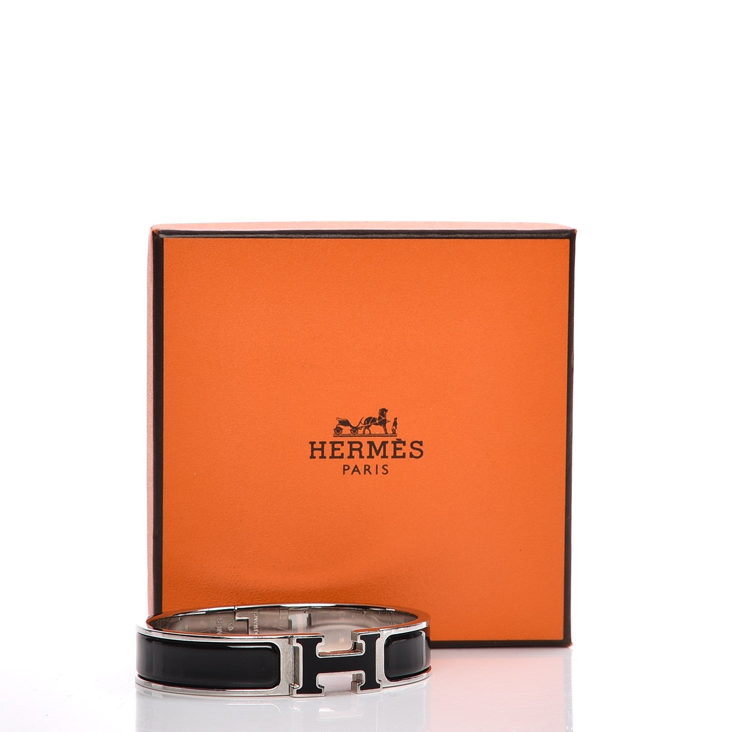 Hermes Enamel Narrow Clic Clac H Bracelet PM Black 7 of 7